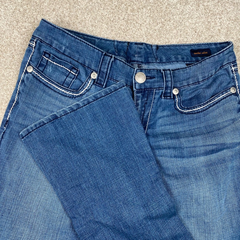 Seven 7‎ Jeans Rocker Slim Bootcut Flare Womens Denim Jeans Size 10 ALTERED